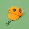 หมวกหมา หมวกแมว หมวกสอดหู หมวก สีเหลือง doghat cathat yellow