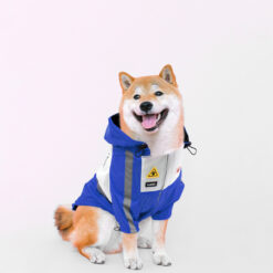 pet jacket เสื้อกันฝนหมา เสื้อกันลมหมา สีน้ำเงิน